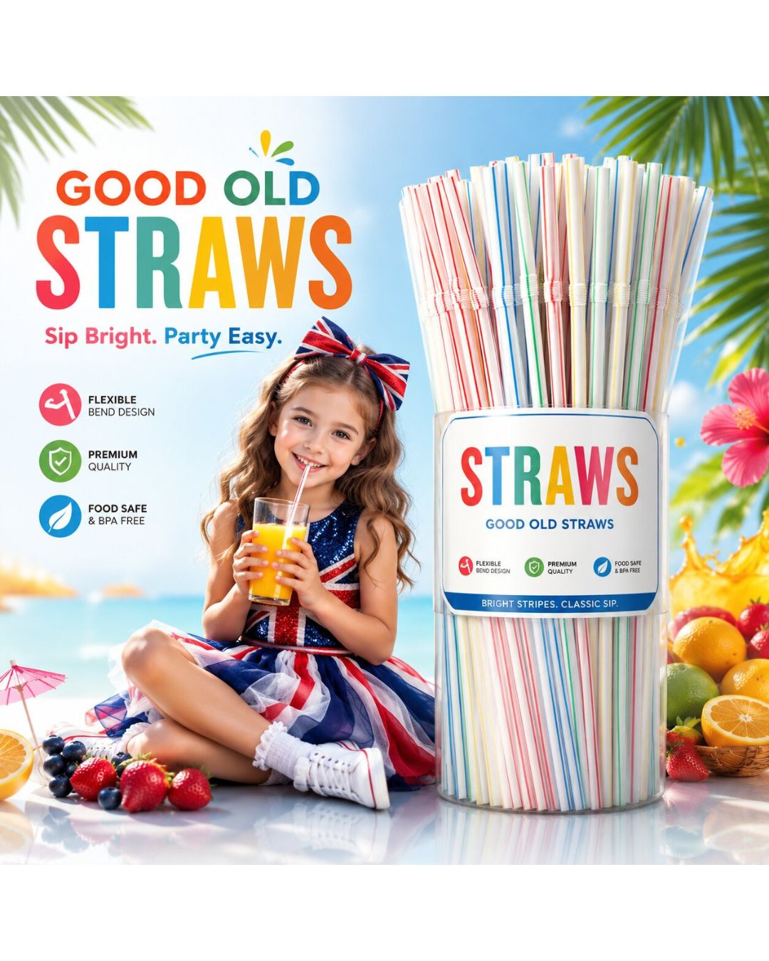 Reusable Plastic Straws